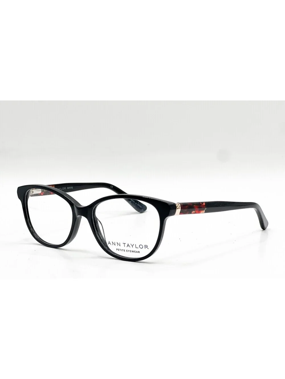 Ann Taylor Atp813 C01 Black/Red Tortoise Authentic Eyeglasses 48-15-130